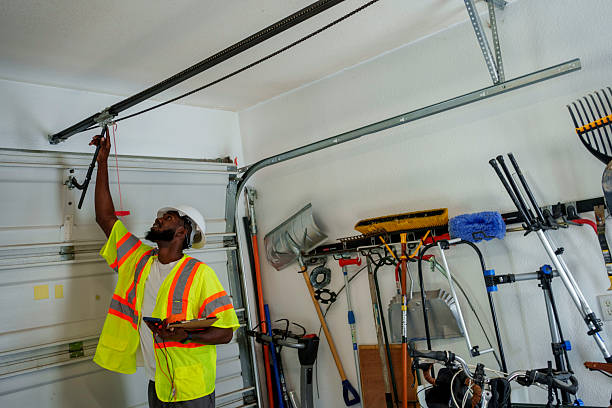 Professional Garage Door Panel Replacement technician working in Matteson, IL